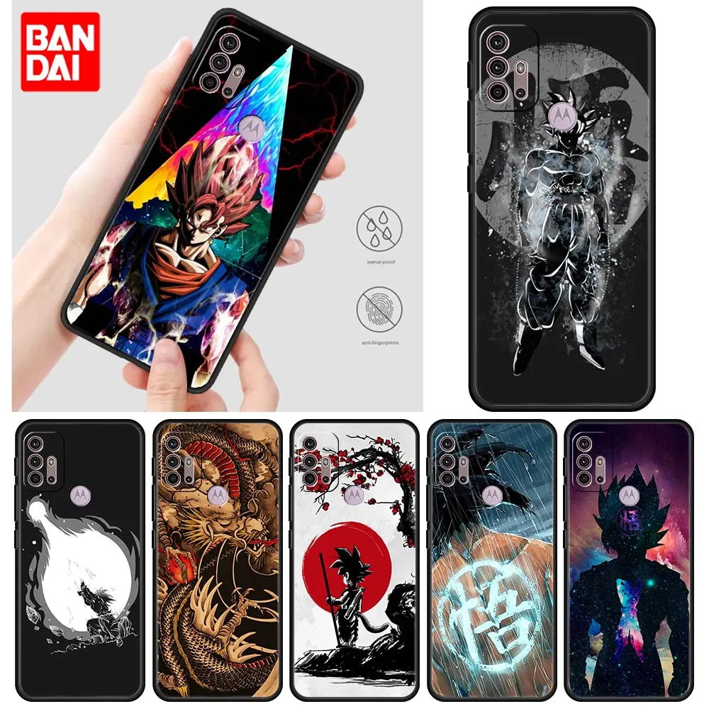 

Dragon Ball Z Tattoo Super Hero Case for Motorola Moto G30 G50 G60 G8 G9 G200 G31 G60s Power Plus Play Lite Black Cover Silicone