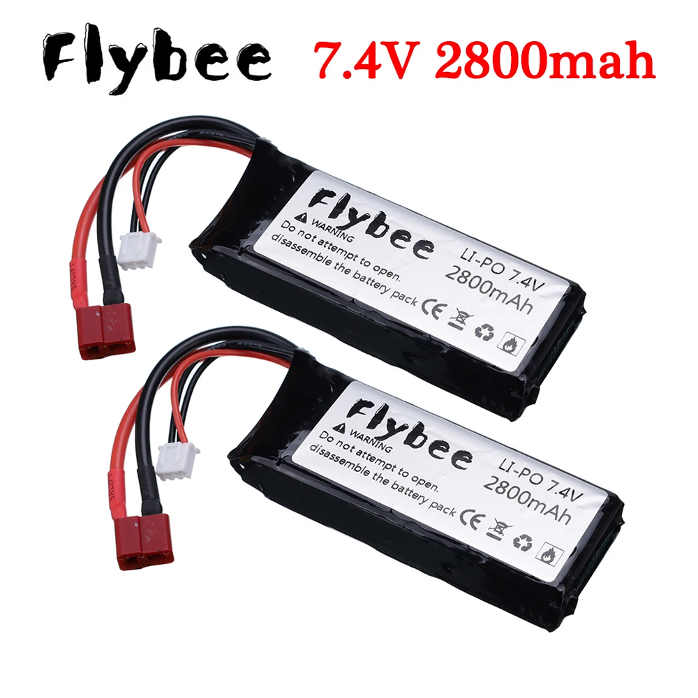 

2 шт./лот 7,4 в 2800 мАч литий-полимерная батарея для Wltoys 144001 12428 12423 Запчасти для радиоуправляемых автомобилей и грузовиков 2S 7,4 В Аккумулятор для...