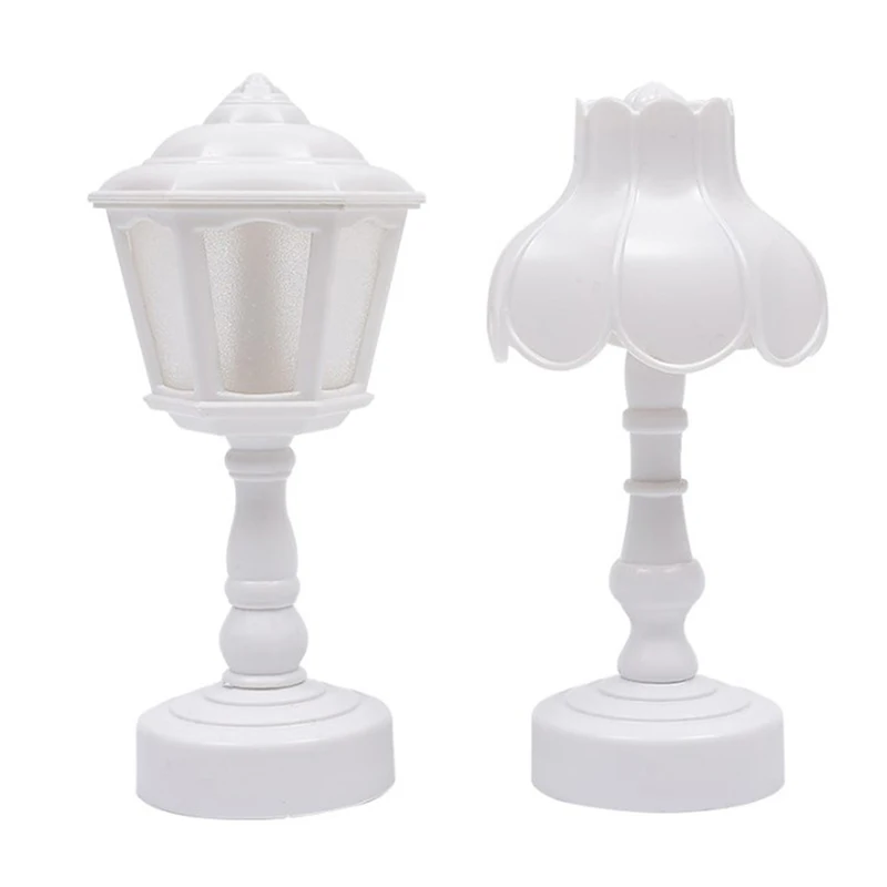 Мини-ретро кукольный домик миниатюры светодиодный светильник в форме лотоса