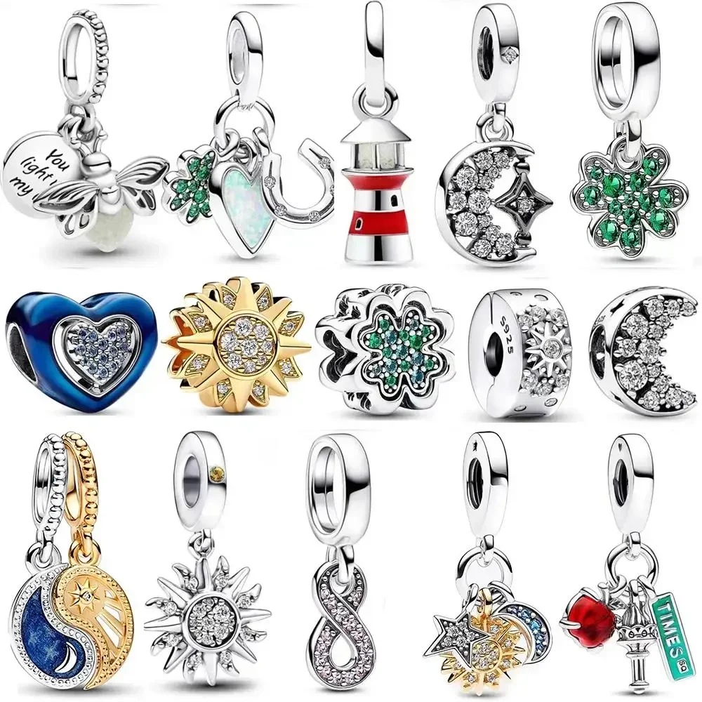 Новинка 2024 очаровательные бусины с цветком ромашки 925 подходят для оригинального