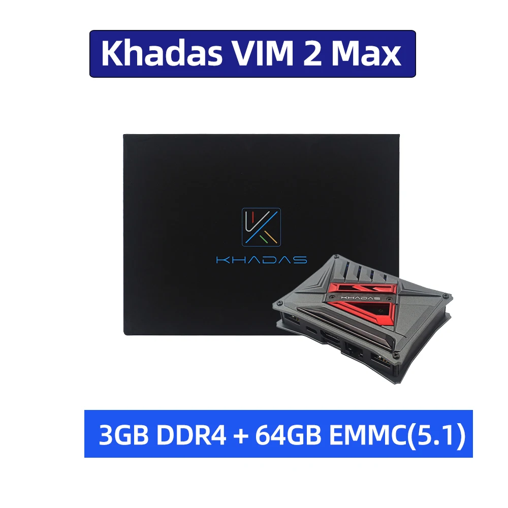 Мини-ПК Khadas VIM2 Max V1.4 3 ГБ DDR4 RAM 64 Гб EMMC 5 1 Amlogic S912 бит AP6398S Wi-Fi BLE 0 Android TV Box |
