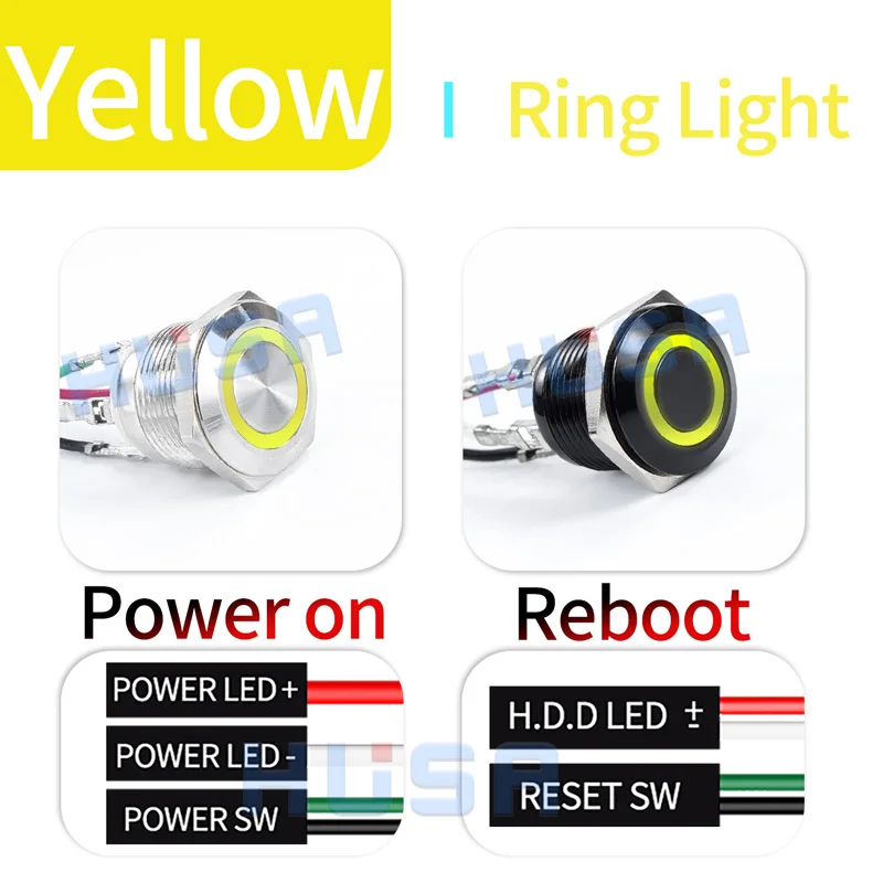 

Металлический кнопка перезагрузки питания для компьютера