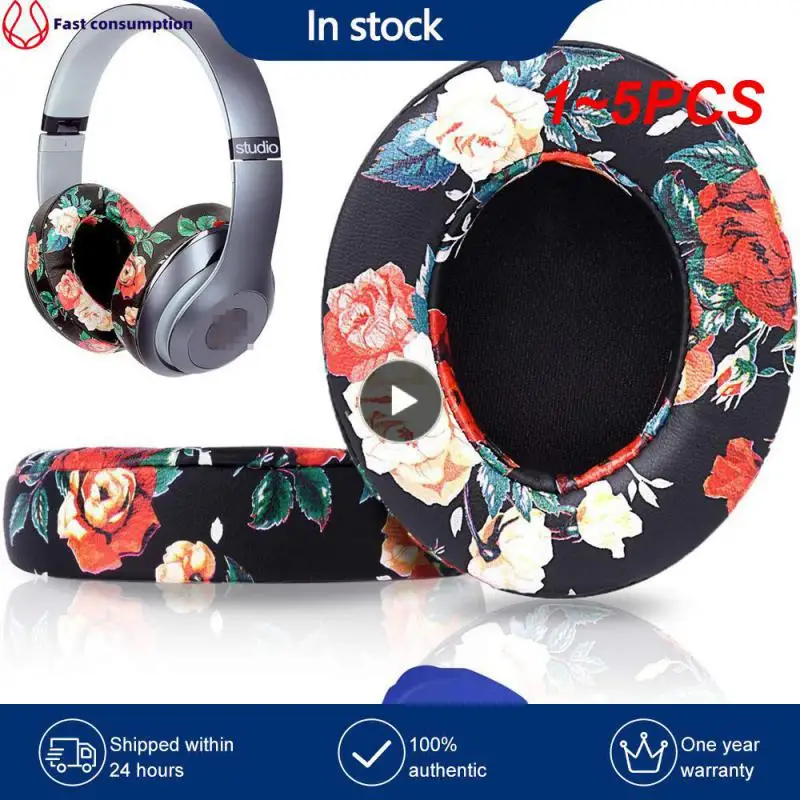 

1~5PCS Earpads Cushions Replacement for Solo 2 & Solo 3 Wireless On-Ear Headphones, Ear Pads with Soft Protein Leather