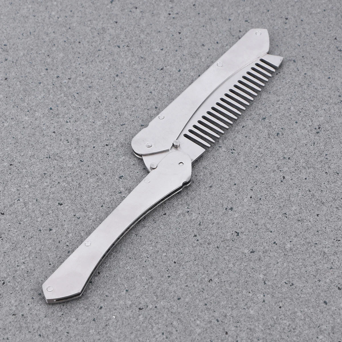 

Folding Mustache Hair Comb Beard Comb Beard Shaper Stainless Steel Stylish Mustache Brush for Men Home Barber Shop Salon