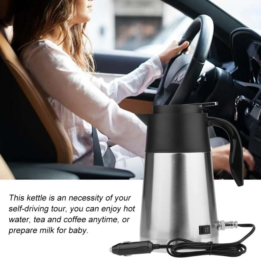 

Portable Large Capacity 12/24V Car Truck Kettle Water Heater Bottle for Travel