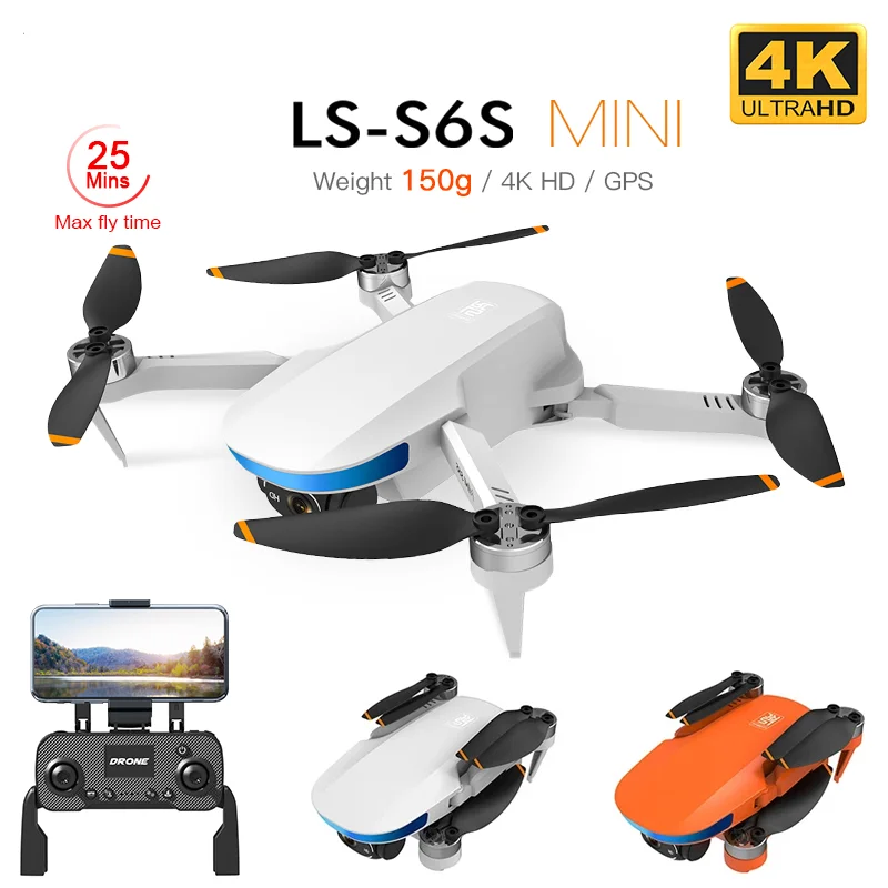 

S6S Mini GPS Drone 6K HD Dual Camera Optical Flow Position Obstacle Avoidance Brushless Motor Helicopter Foldable RC Quadcopter