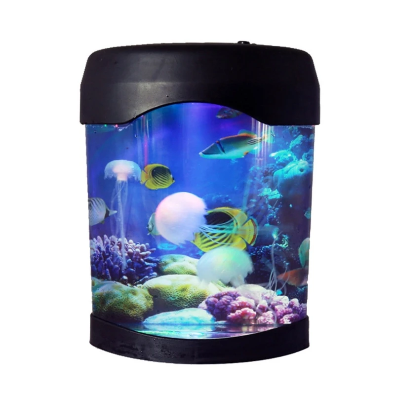 

Color Changing Aquarium Simulation Relaxing Mood Jellyfish-LED Night-Light Lamp Bedroom for Boy Girl Gift Drop shipping