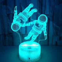 spacemen astronaut 3d lamp led night lights 16 color remote control colorful table lamp nighdn 3d night light gift bedroom decor