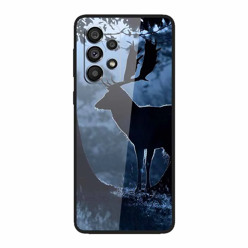 Чехлы для Samsung Galaxy A73 5G чехол 6 7 дюйма жесткие задние крышки из закаленного стекла