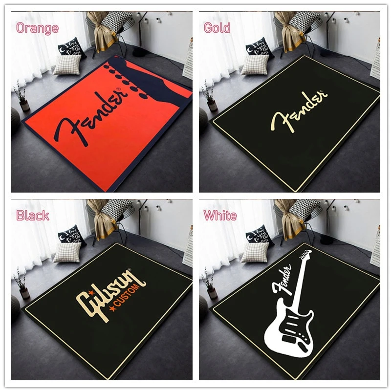 Музыкальный коврик Fender Gibson для гостиной барабанный набор гитарный ковер большой