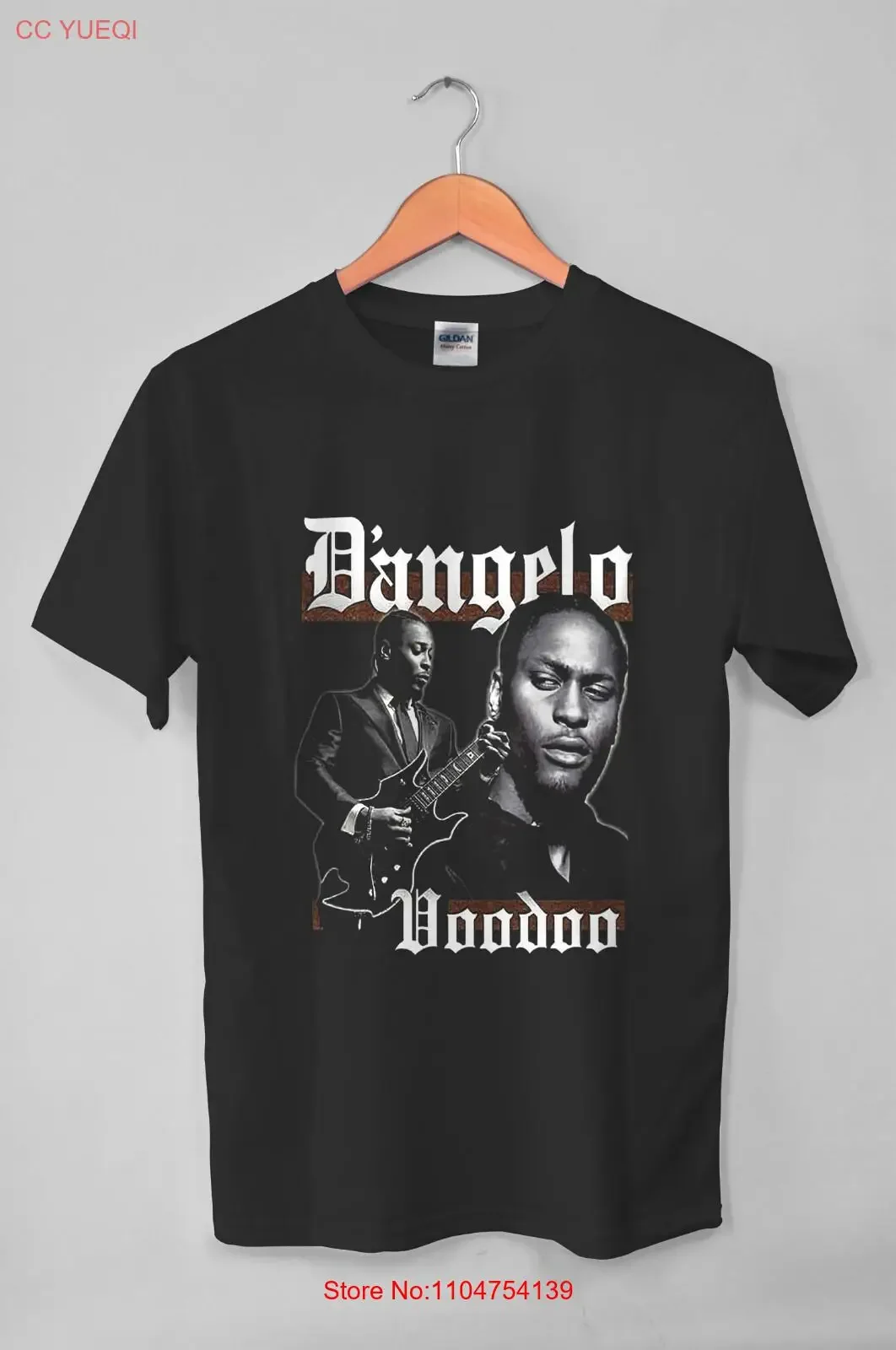 Фото Гладкие вокалы действительно define d Angelo essence of neo Soul музыка черная футболка винтажная стираная мода унисекс универсальная №1