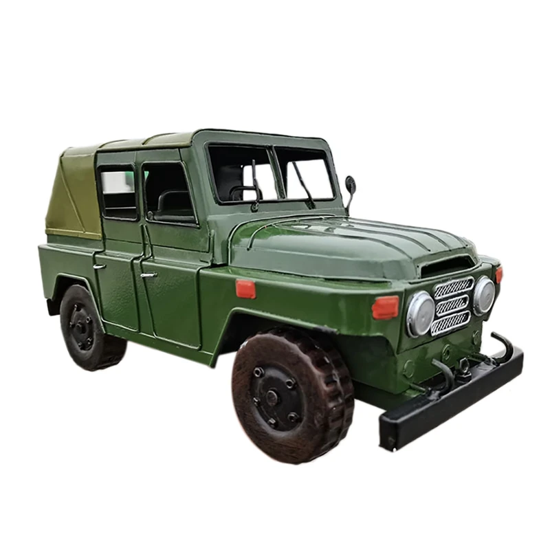 

Модель автомобиля для Jeep внедорожника ручная работа кованый железный грузовик Ретро украшение реквизит Декор Коллекция подарок для мальчика