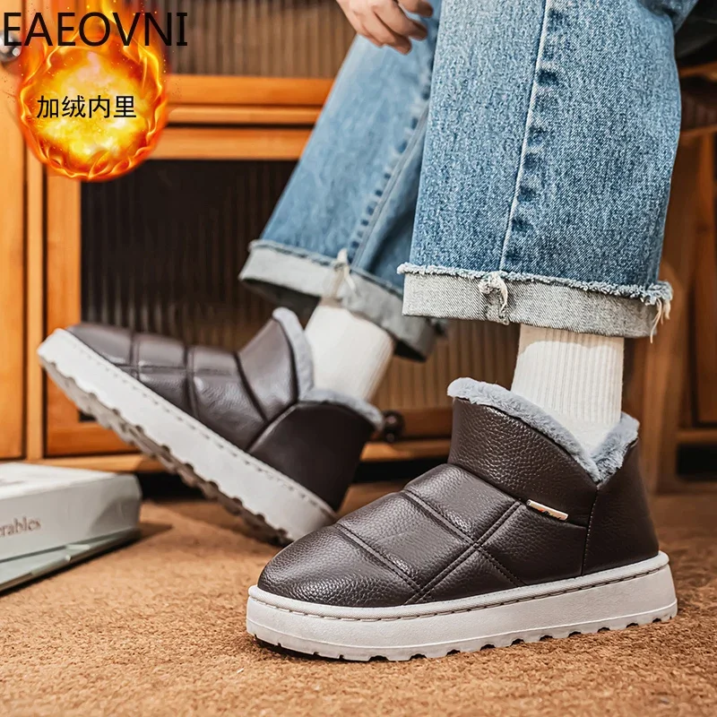 Мужские зимние ботинки бархатные утепленные мужские с инструментами теплая