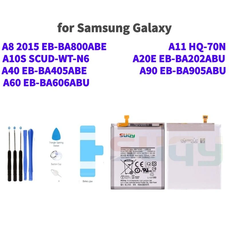 

Rechargeable bateria for Samsung galaxy a8 2015 a10s a20s a11 a10e a20e a40 a80 a90 a60 Battery Replacement Baterie Pilas akku