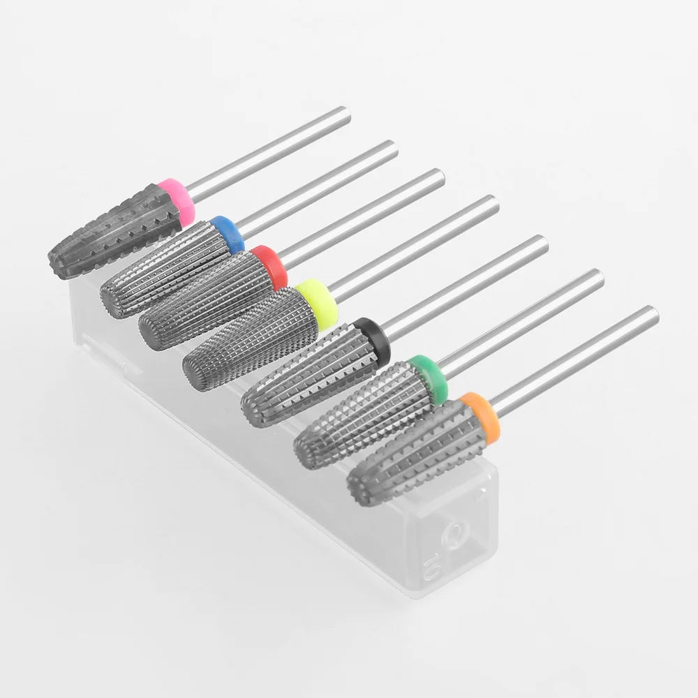 5 IN 1 Manicure Drill Bits Two Way Rotate Tungsten Cabide Milling CuttersFast remove Acrylic or Hard Gel  3/32