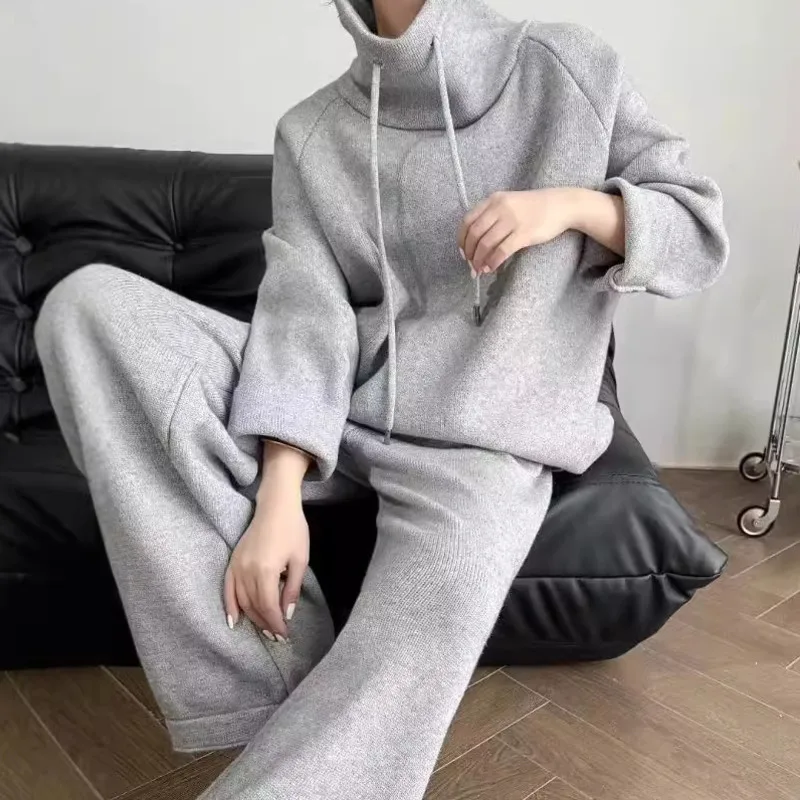 DEAT 2024 новый зимний свободный повседневный спортивный женский комплект из двух