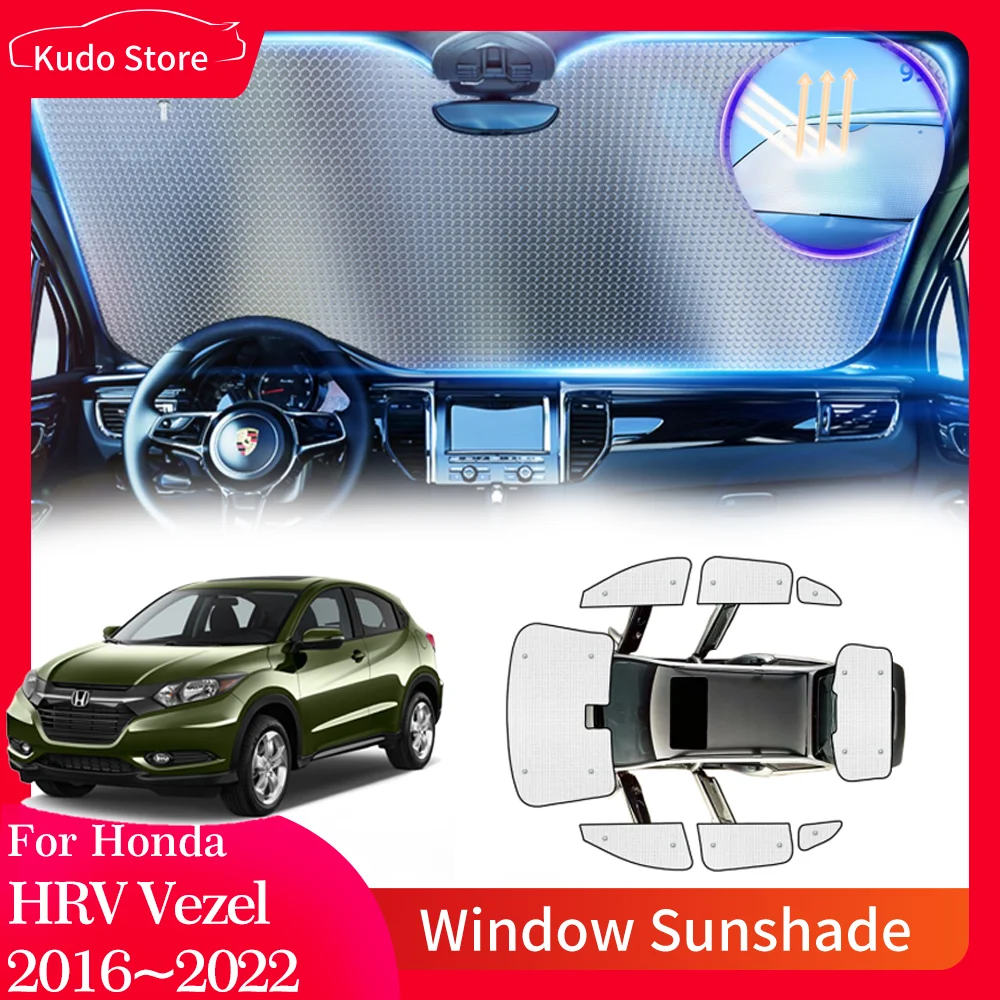 

Full Car Sun Shade Parasol for Honda HR-V HRV Vezel RU 2016~2022 Mat Visor Side Window Interior Sunshade Cover Pad Accessories