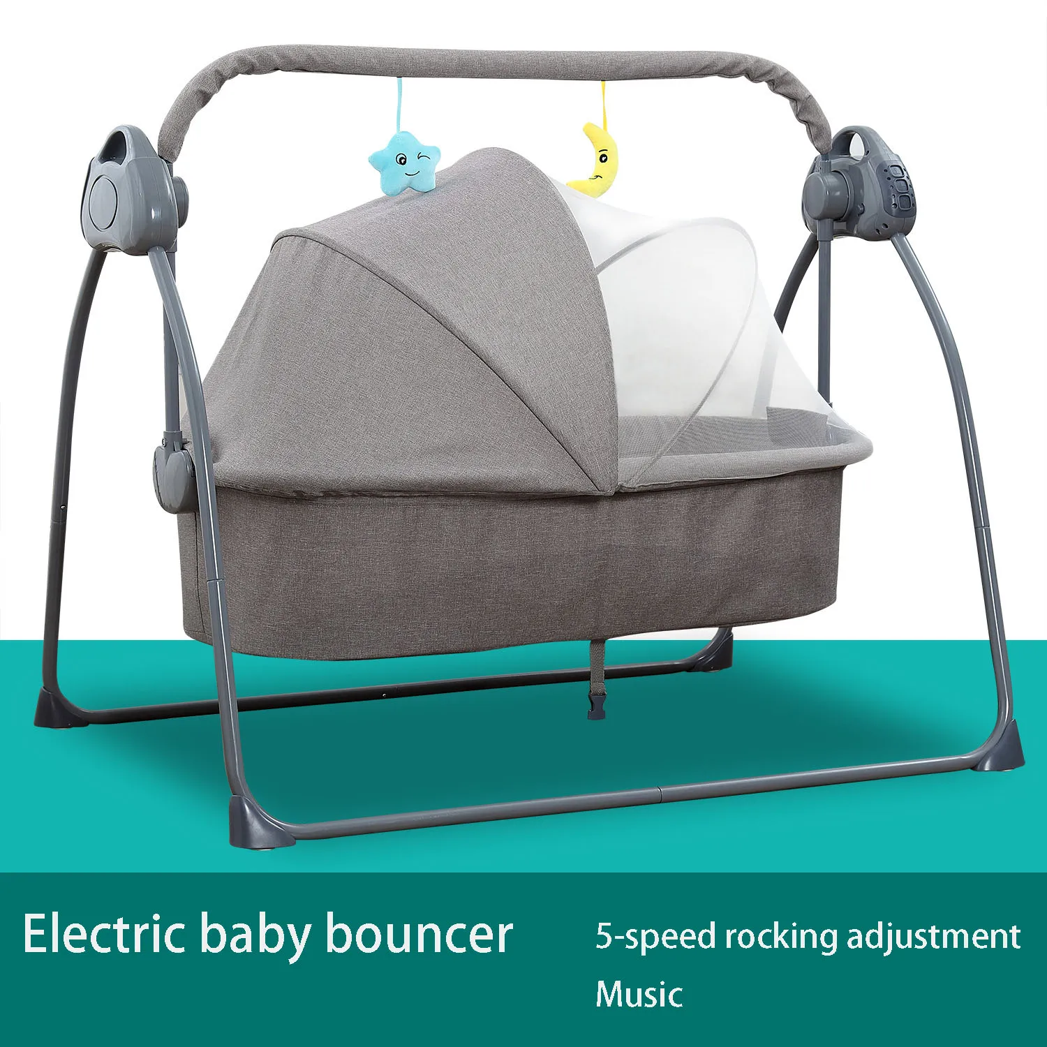 

0-1years Baby Electric Rocking Bed Cradle Rocking Chair New Intelligent Bluetooth Children Furniture Put Sleep Newborn Shaker