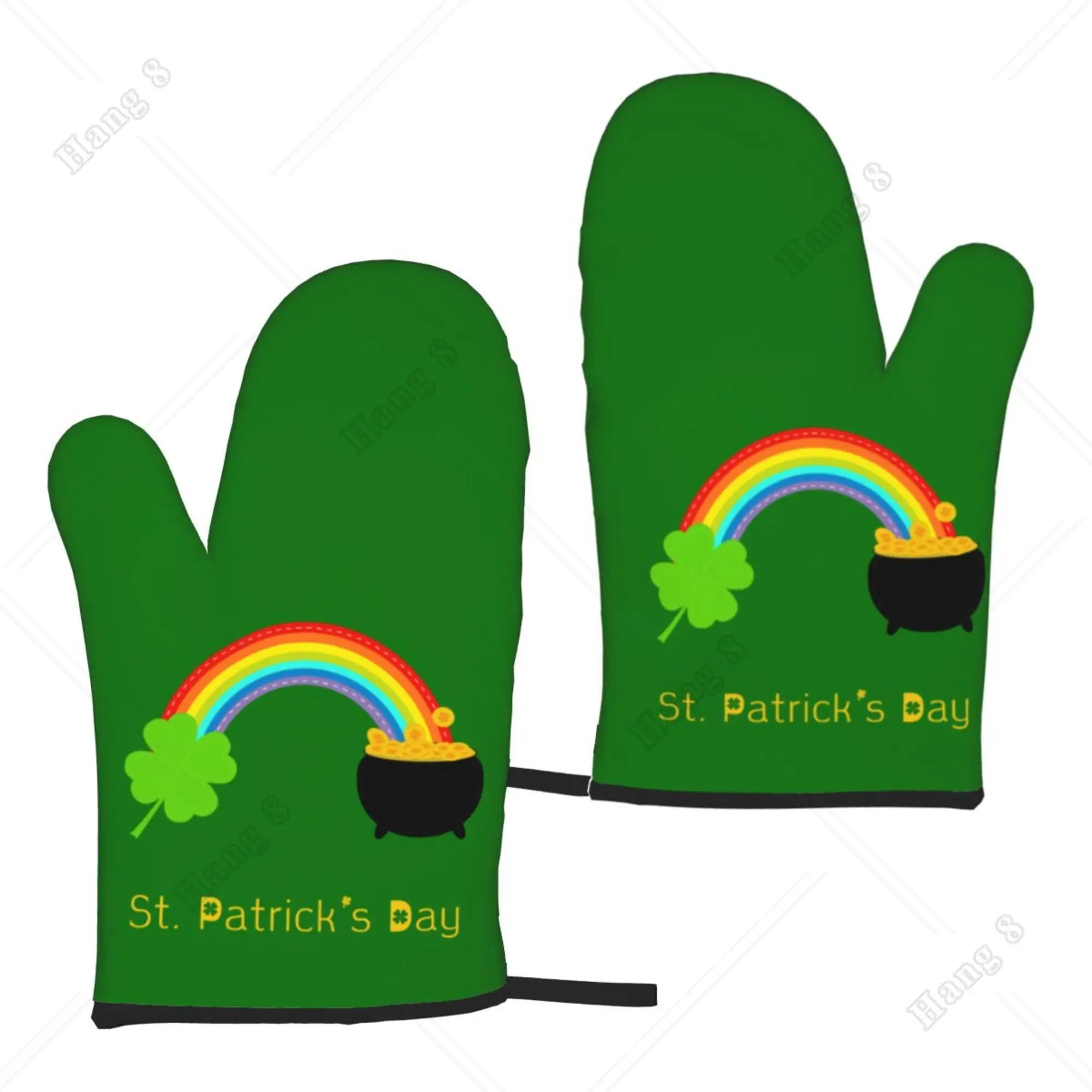 Весенние зеленые перчатки для печи в стиле СВ-Патрика женщин и мужчин духовые