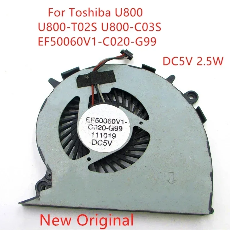 Новый оригинальный вентилятор охлаждения процессора ноутбука для Toshiba u800 U800-T02S