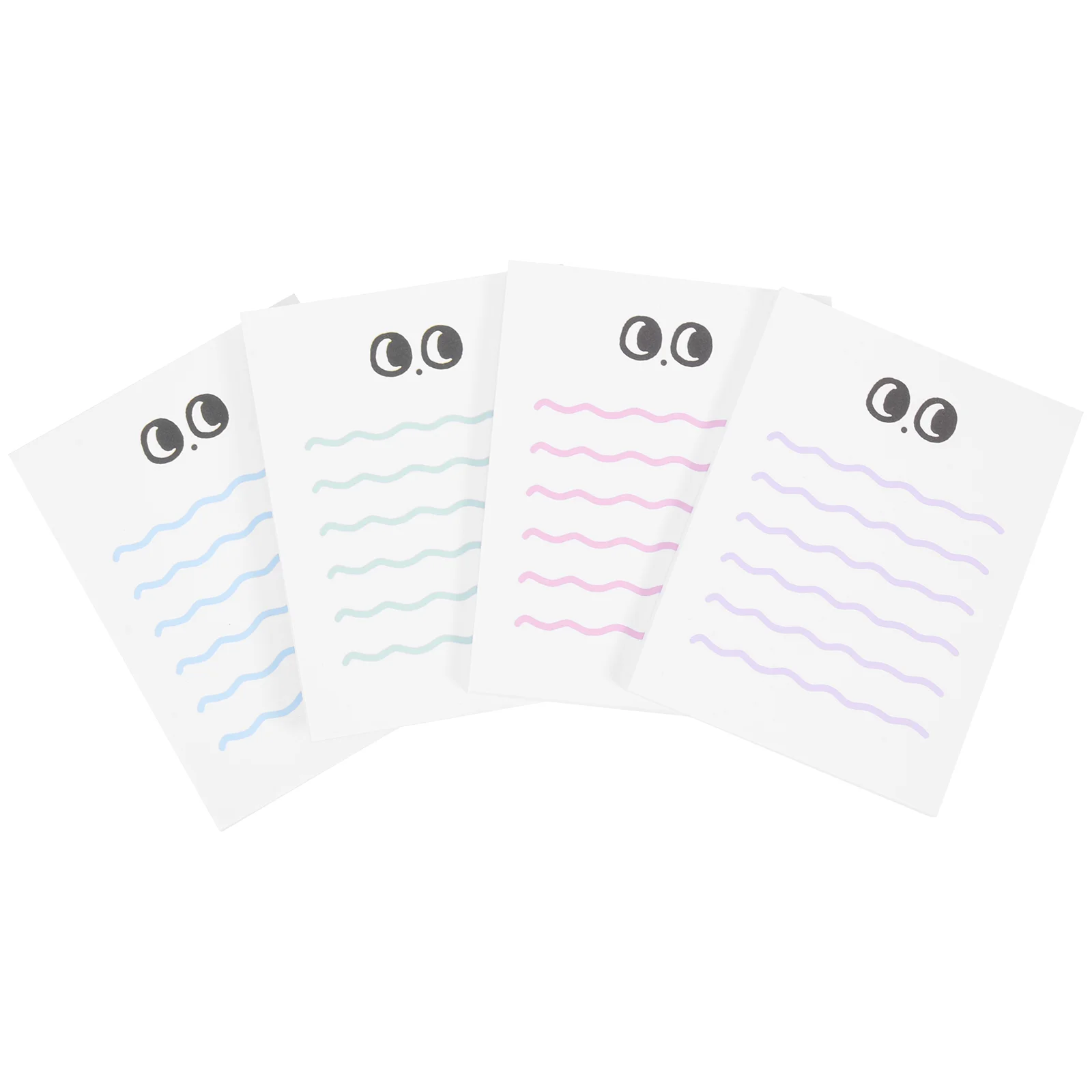 

4Pcs Non-stick Memo Pad Message Paper Portable Writing Paper Practical Memo Pad Students Supplies
