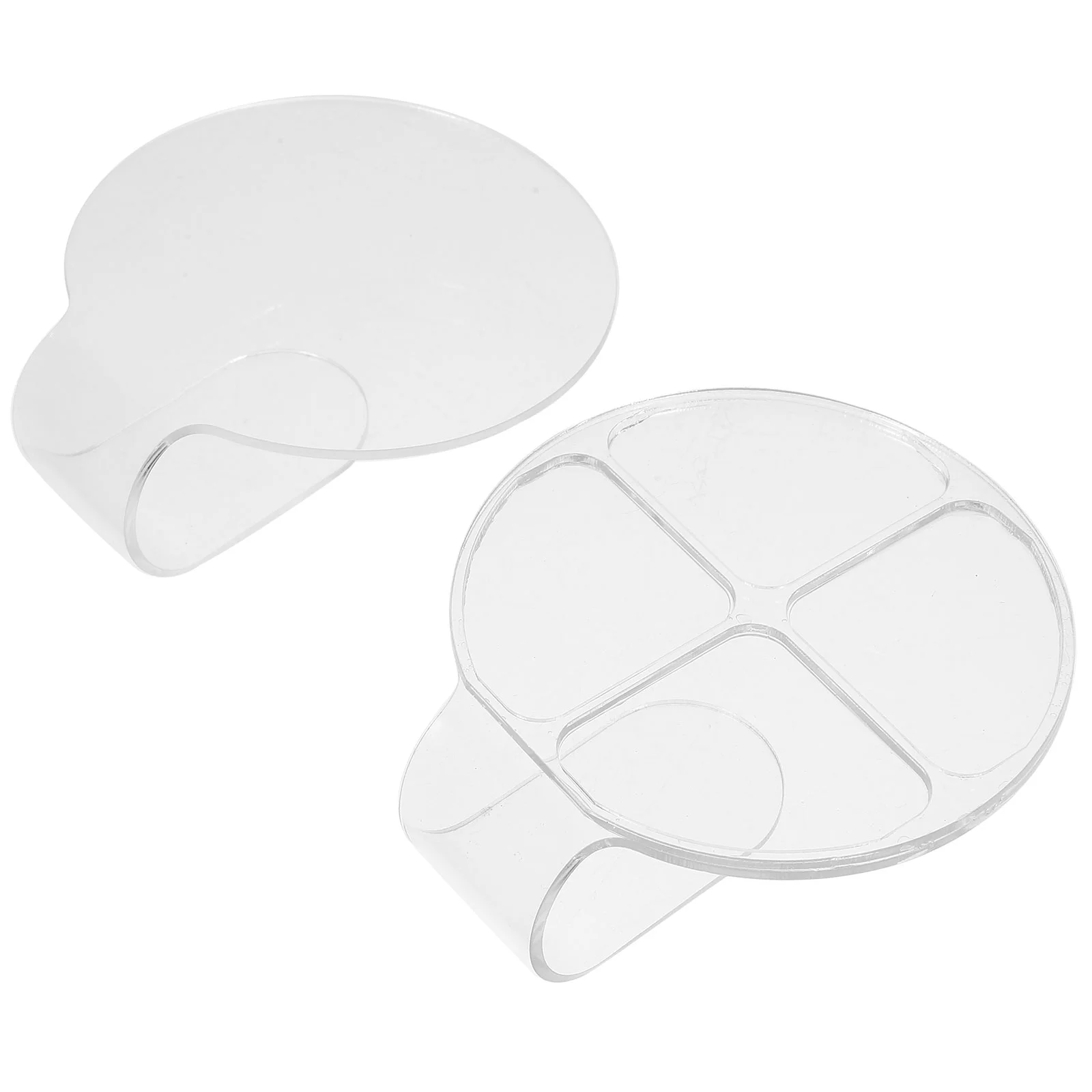 

2pcs Makeup Plate Handheld Makeup Mixing Plates Makeup Blending Tray Pallets