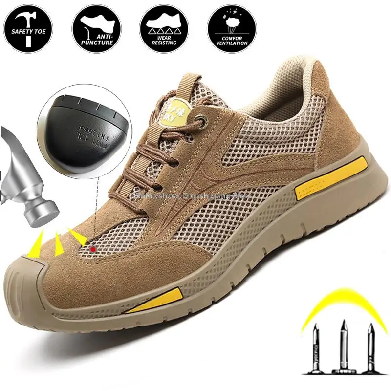 

Дышащая защитная обувь, мужские кроссовки со стальным носком, рабочая обувь, изолированная, Противоударная, Противоударная, промышленная рабочая обувь, мужские защитные ботинки
