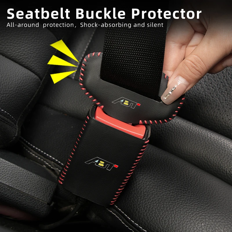 Автомобильный логотип защитная пряжка ремня безопасности кожаная защита от