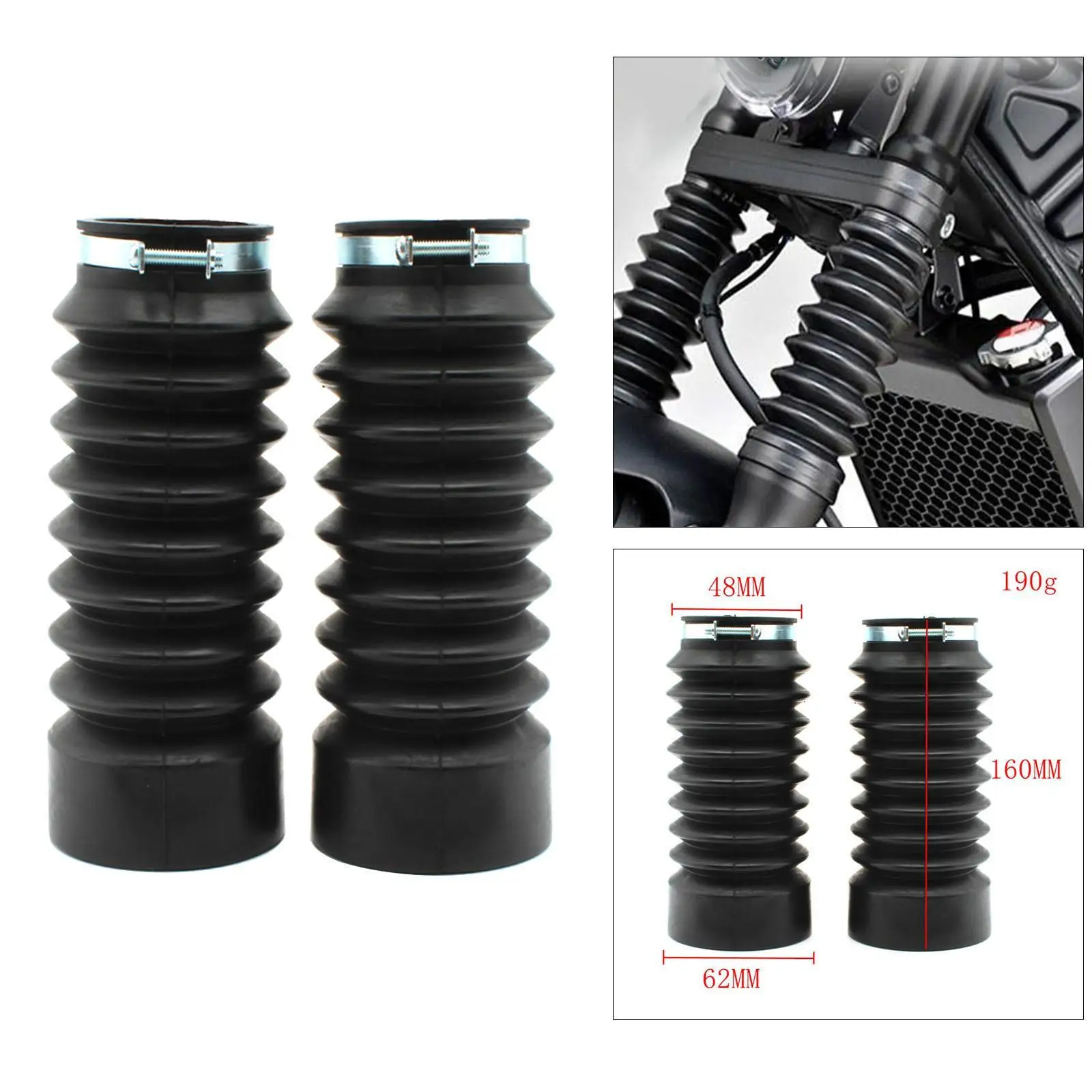 2Pcs Front Fork Cover Shock Absorber Boots for CMX300 1 no