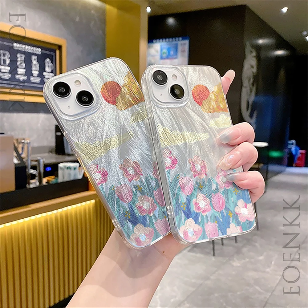 Чехол для телефона с принтом солнечного света iPhone 14 12 13 11 15 16Pro Max XS X XR 7 8 16 15Plus SE2022