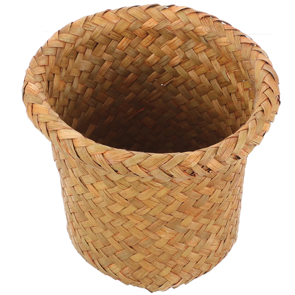 

Wastebasket Trash Can Home Storage Baskets Woven Bathroom Household Large Iron Wicker Bedroom Laundry Hampers