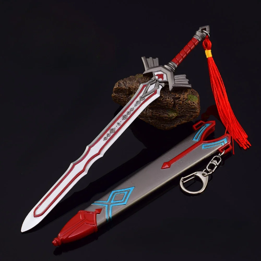 

Game Weapon Anime Surrounding 22cm Link Guard Sword with Sheath Zinc Alloy Weapon Model Crafts Decoration Collection Toys