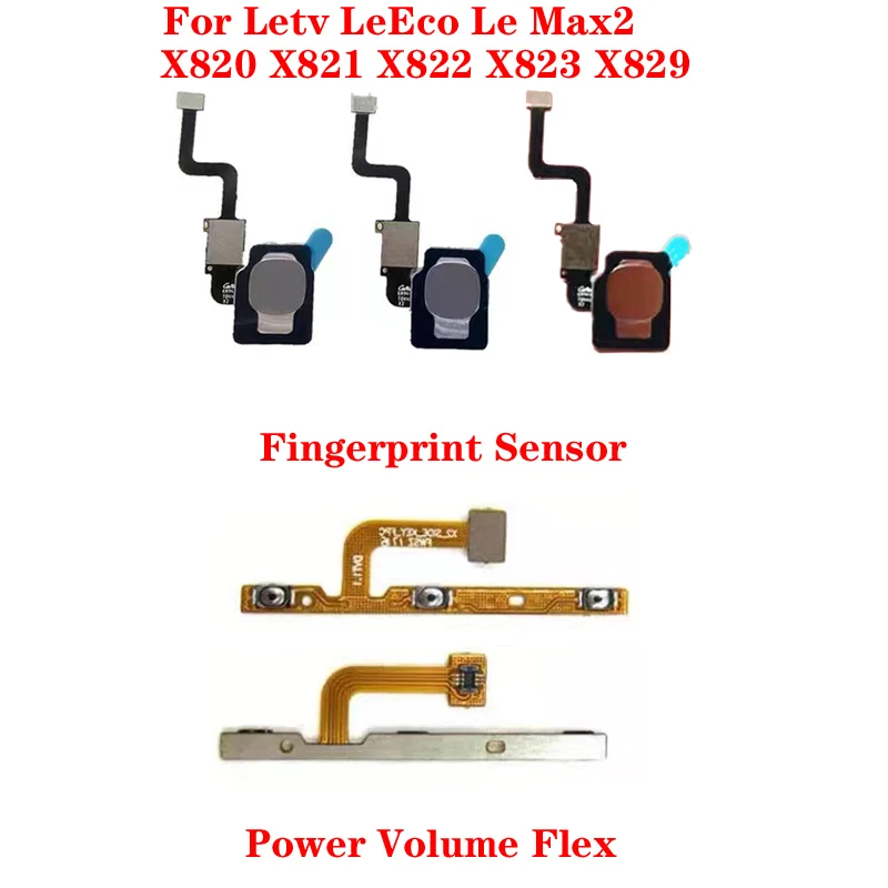 Фото Для Letv LeEco LeMax2 X820 X821X822X823X829 кнопка Home сенсорный датчик отпечатков пальцев ленточный гибкий кабель кнопки включения/выключения громкости №1