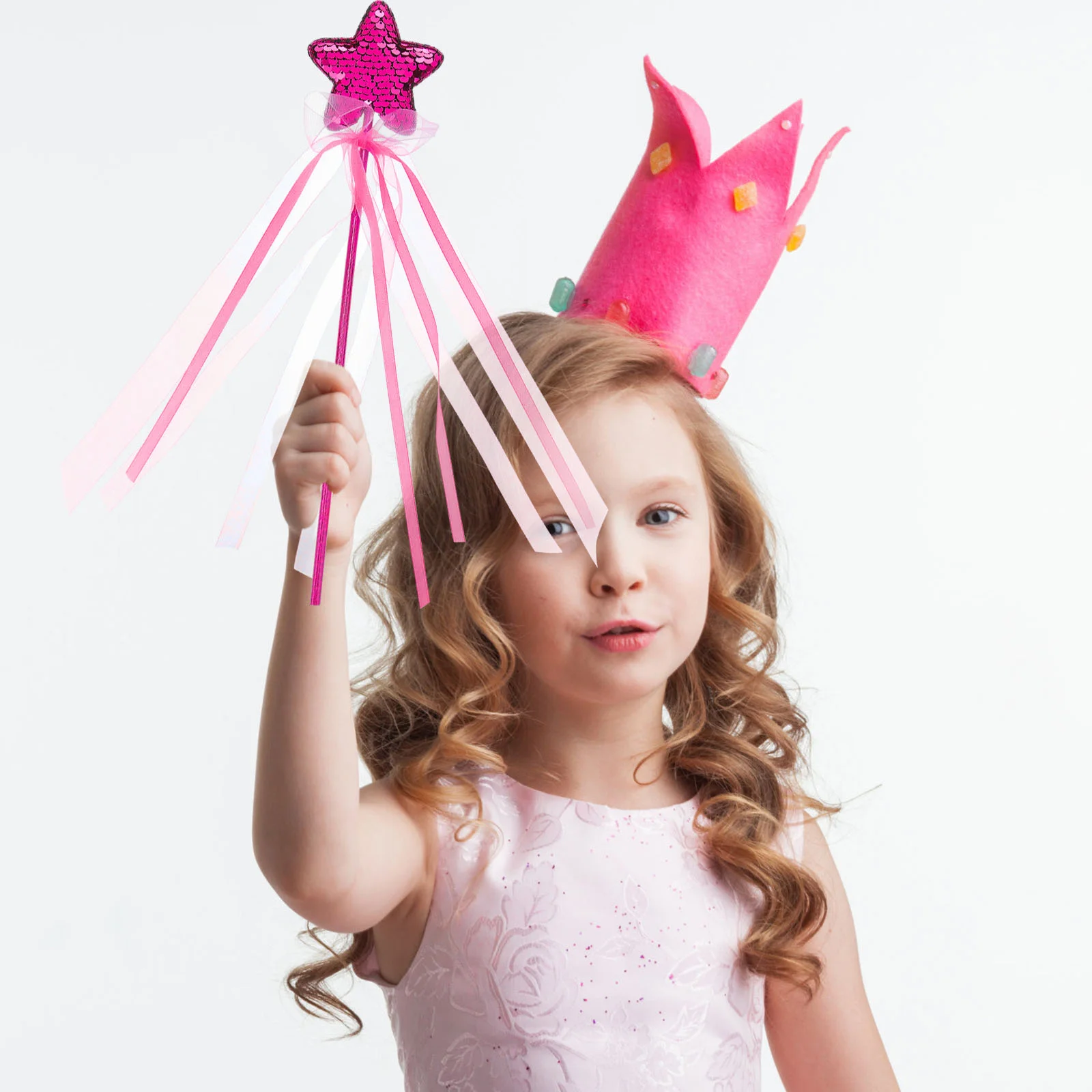 

Wand Fairy Ribbon Princess Outfits Girls Costume Wands Star Shaped Kids Toys Glitter