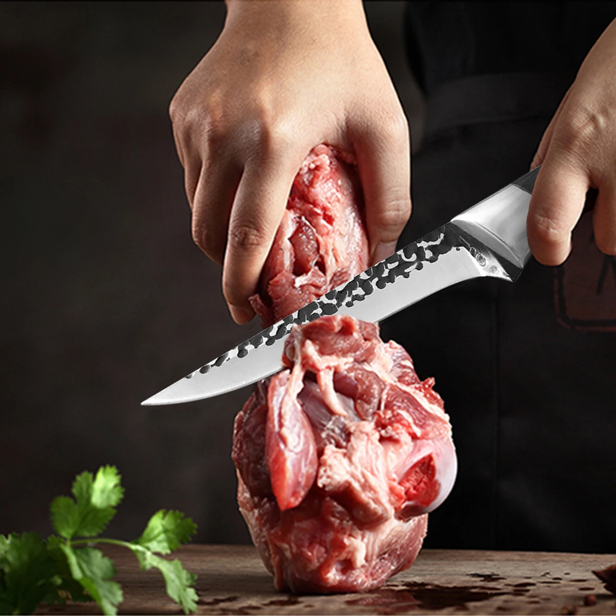 Кованый нож из нержавеющей стали кованый мясника бытовой кухонный для нарезки