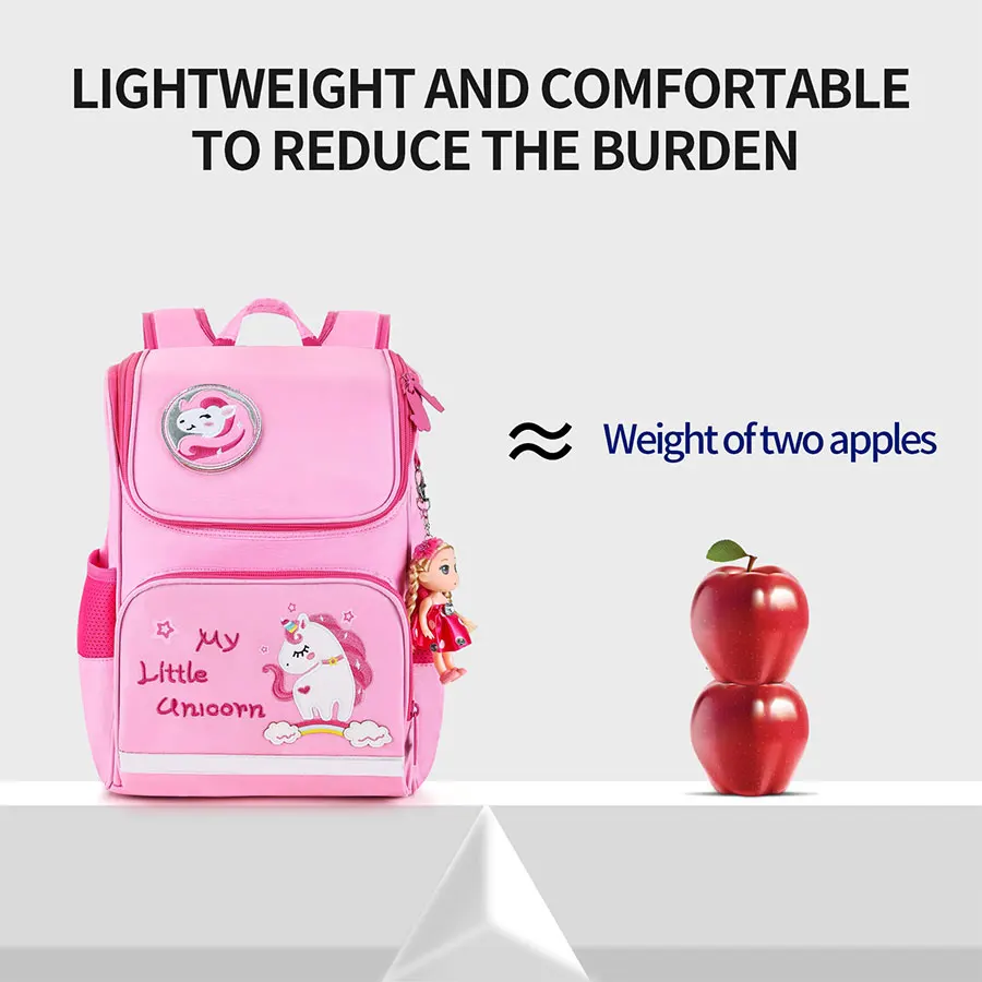Kids Brand Pink Unicorn School Bags for Girls Children 3D Orthopedic School Backpack 1-3 Grade Cute Bagpack Schoolbag mochilas