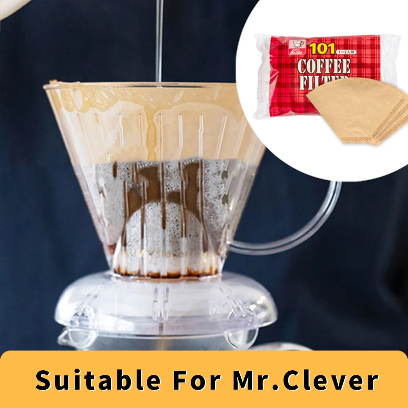 Kalita Paper Filter Fit for Mr. Clever Sector Paper Filter 100pcs Made in Japan 101/102/103 for Chosing