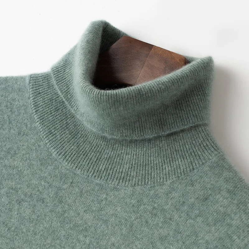 High-Grade 2021 New Autumn 100% Cashmere Sweaters Winter Fashion Clothing Men's Sweaters Solid Color Slim Fit Men Pullover
