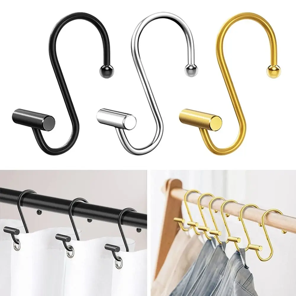 

Wide Range Of Application S Hook Smooth And Polished Universal Hooks Three Colors Available Curtain Hooks for Bathroom