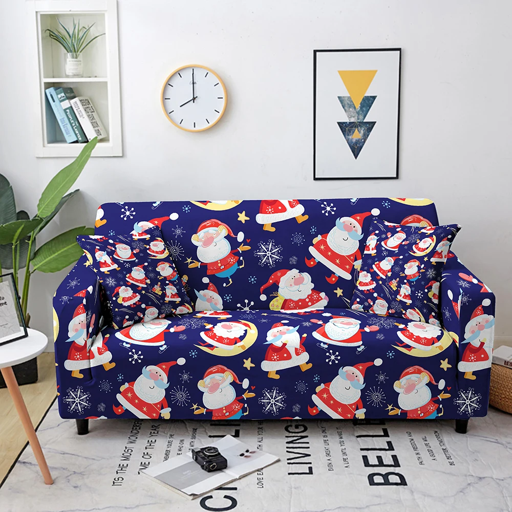 

Elastic Sofa Cover for Living Room Christmas Sofa Slipcover Corner Sofa Cover Sectional Couch Cover Christmas Ornaments