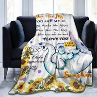 blanket to my son daughtersunshine elephant flannel blankets 50 x 60 bed tapestry wall hangingblanket gift for kidssoft l