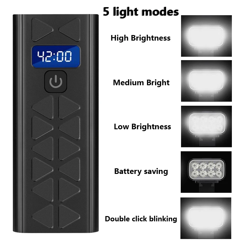 SHIZIWANGRI велосипедный фонарик 10000 мАч супер яркий фонарь USB перезаряжаемый 8