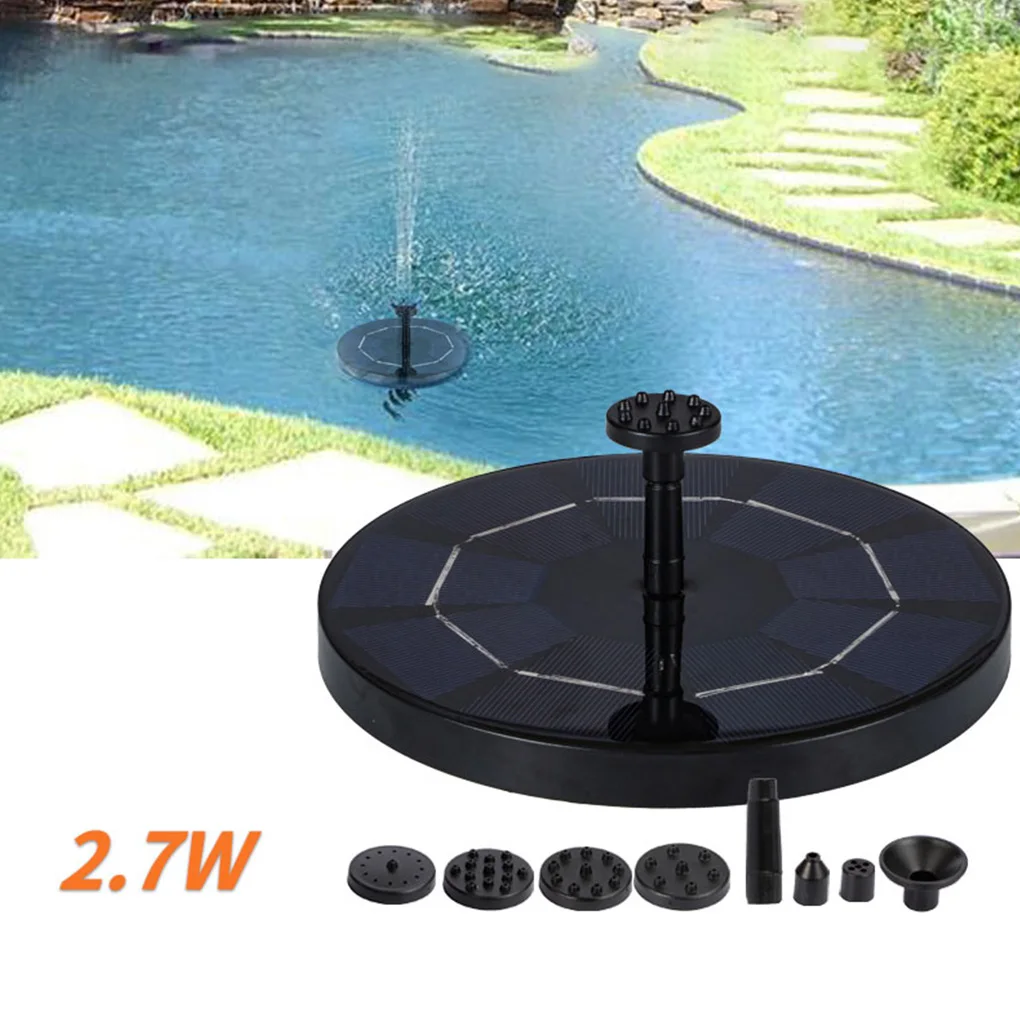 

Solar Fountain Floating Garden Water Fountain Pool Pond Decoration Solar Powered Fountain Water Pump with 4 Nozzles 2.7W