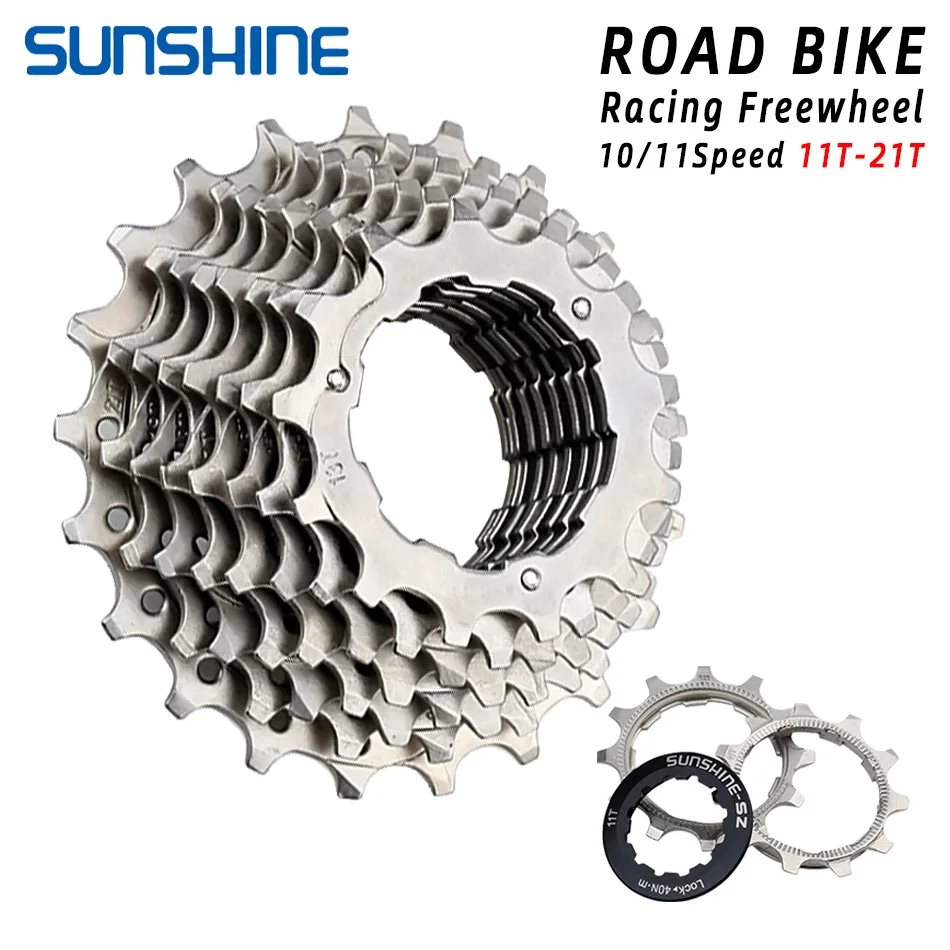 

Sunshine Racing Road Bike кассеты 10S 11-21T/11S 11-21T велосипедный Кассетный Скотч для шоссейных гонок Freewheel