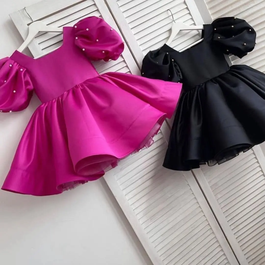 

Пышное цветное платье с цветочным принтом на заказ, женское платье для первого причастия, платье с пышными рукавами для свадебной вечеринки