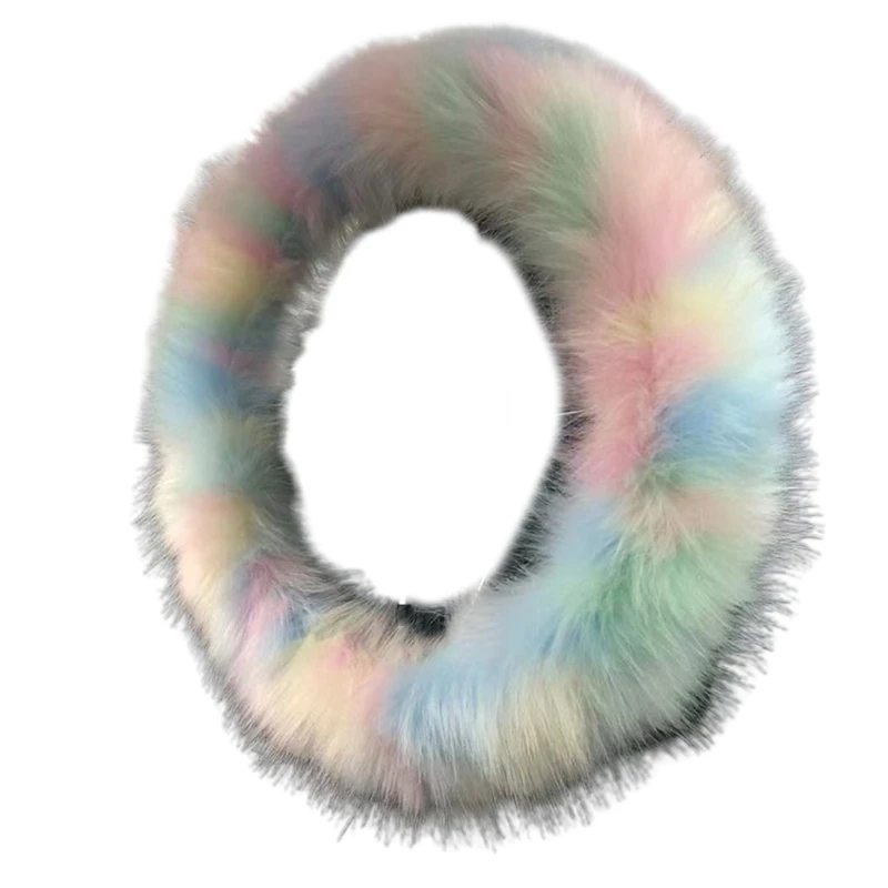 

Fluffy Steering Wheel Cover Gift for Women Winter Warm Imitation Plush Car Protector Universal Fit Dia 37-38cm/14 Inches
