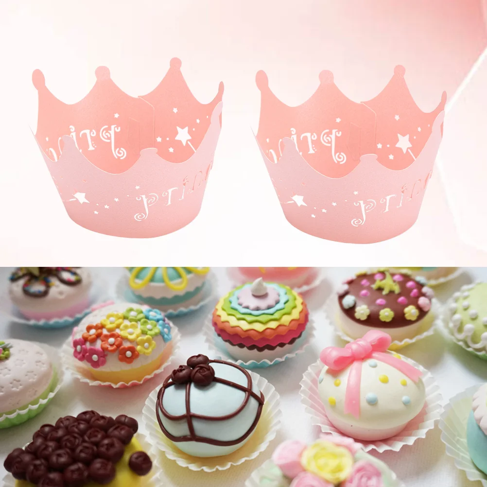 

24pcs Design Style Paper Vine Cup Cake Wrappers Party Birthday Decoration )