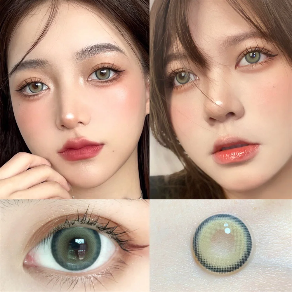 Nainai Green Crazy Small Beauty Pupil Цветные контактные линзы для глаз Косметические
