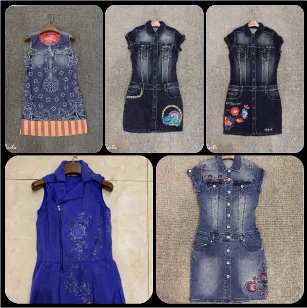 

2022 Новое испанское платье cowgirl с вышивкой и принтом, тонкая облегающая юбка Desigual с лацканами в богемном стиле