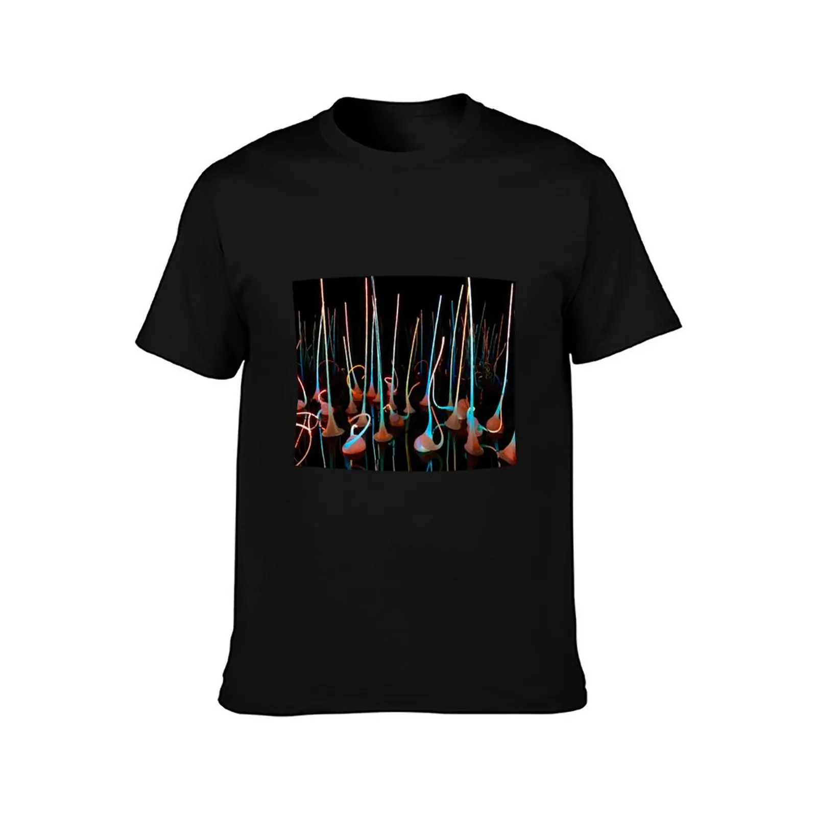 Фото Футболка Chihuly Garden Glass Sculpture Neon в повседневном уличном стиле с короткими рукавами №2
